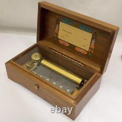 Reuge Music Box 3 Songs 72 Valves Solid Walnut Wood Japan limited Discontinued