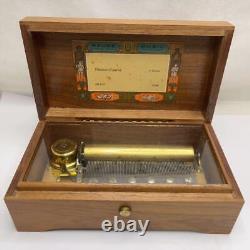 Reuge Music Box 3 Songs 72 Valves Solid Walnut Wood Japan limited Discontinued