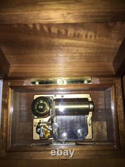 Reuge Music Box Canon 36 Note Walnut Wood
