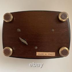 Reuge Music Box, Solid Walnut Wood Inlaid Antique Ornament