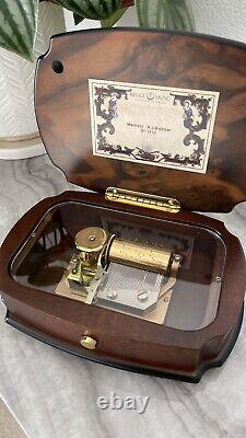 Reuge Music Box Wood Hummingbird Memory A. L. Webber N 1915 Made In Switzerland