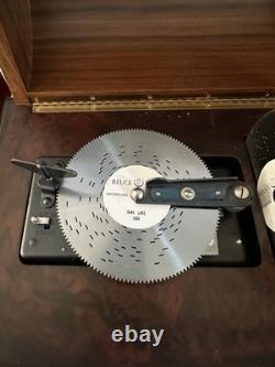 Reuge Music Treasure Chest Disc Movement Music Box with10 Discs Swiss Wood Inlay