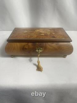 Reuge Romance Fuer Elise Elegant Wood Music Jewelry Box with Certificate Sorrento