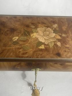 Reuge Romance Fuer Elise Elegant Wood Music Jewelry Box with Certificate Sorrento