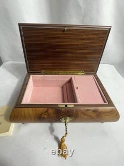 Reuge Romance Fuer Elise Elegant Wood Music Jewelry Box with Certificate Sorrento