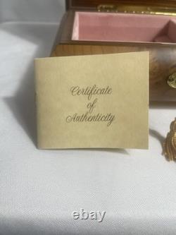 Reuge Romance Fuer Elise Elegant Wood Music Jewelry Box with Certificate Sorrento