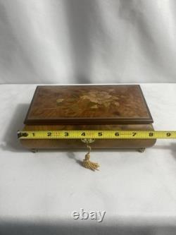 Reuge Romance Fuer Elise Elegant Wood Music Jewelry Box with Certificate Sorrento