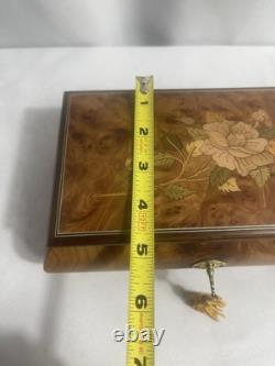 Reuge Romance Fuer Elise Elegant Wood Music Jewelry Box with Certificate Sorrento