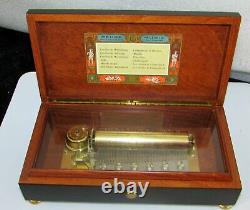 Reuge Sainte Croix Carillon Music Box 12 Tune 60 Note Italian Inlaid Wood Case