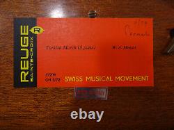 Reuge Sainte St. Croix 3 Tune 72 Note Music Box 3/72 Wood Inlay SEE VIDEO