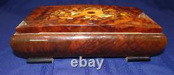 Reuge Sainte St. Croix 3 Tune 72 Note Music Box 3/72 Wood Inlay SEE VIDEO