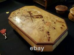 Reuge Sorrento Italy LG Music Jewelry Box Wood Raindrops Keep Falling BJ Thomas