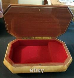 Reuge Sorrento Italy LG Music Jewelry Box Wood Raindrops Keep Falling BJ Thomas