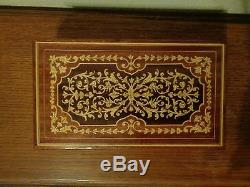 Reuge Swiss Inlaid Wood Jewelry Music Box Large Plays Isola di Capri