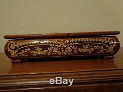 Reuge Swiss Inlaid Wood Jewelry Music Box Large Plays Isola di Capri