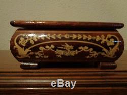 Reuge Swiss Inlaid Wood Jewelry Music Box Large Plays Isola di Capri