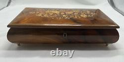 Reuge Swiss Romance Wood Inlay Music Jewelry Box You Light Up My Life Italy