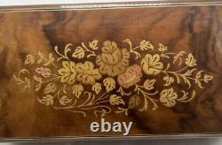 Reuge Swiss Romance Wood Inlay Music Jewelry Box You Light Up My Life Italy