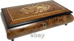 Reuge Switzerland Fine Wood Inlay Musical Keepsake Box BRAHMS WALTZ 1/36 Note