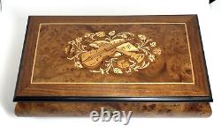 Reuge Switzerland Fine Wood Inlay Musical Keepsake Box BRAHMS WALTZ 1/36 Note