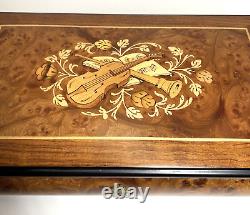 Reuge Switzerland Fine Wood Inlay Musical Keepsake Box BRAHMS WALTZ 1/36 Note