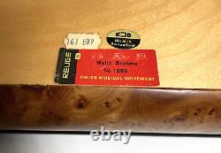 Reuge Switzerland Fine Wood Inlay Musical Keepsake Box BRAHMS WALTZ 1/36 Note