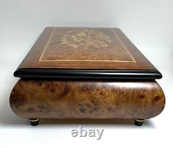 Reuge Switzerland Fine Wood Inlay Musical Keepsake Box BRAHMS WALTZ 1/36 Note