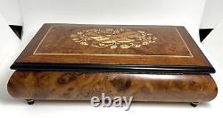 Reuge Switzerland Fine Wood Inlay Musical Keepsake Box BRAHMS WALTZ 1/36 Note