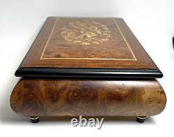 Reuge Switzerland Fine Wood Inlay Musical Keepsake Box BRAHMS WALTZ 1/36 Note