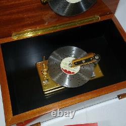 Reuge Switzerland Wood Inlay 12 Music Box 6-discs & Mfr's Box Axa7255820000031