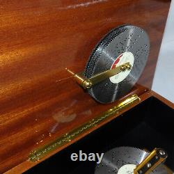 Reuge Switzerland Wood Inlay 12 Music Box 6-discs & Mfr's Box Axa7255820000031