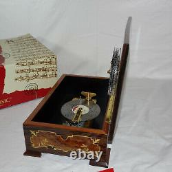 Reuge Switzerland Wood Inlay 12 Music Box 6-discs & Mfr's Box Axa7255820000031