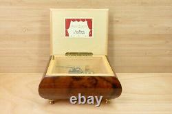 Reuge Switzerland Wood Music Box 18 is Plays Ave Maria, Handcrafted in Italy