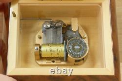 Reuge Switzerland Wood Music Box 18 is Plays Ave Maria, Handcrafted in Italy
