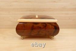 Reuge Switzerland Wood Music Box 18 is Plays Ave Maria, Handcrafted in Italy
