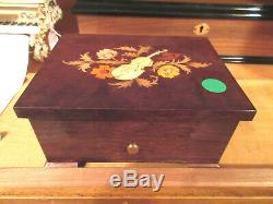 Reuge UNKNOWN TUNE 3/36 Wood Swiss Inlaid Violin Music Box KH