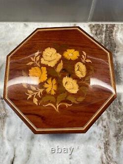 Reuge Wood Inlaid Italian Sorrento Floral Music Jewelry Box Italy-Dr. Zhivago