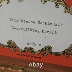 Reuge Wood Music Box 2/28 Eine Kleine Nachtmusik Zauberflote Mozart 1 Tune VTG
