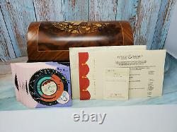 Reuge Wood Treasure Chest 4.5 Disc Music Box Inlay 9 Discs Paperwork