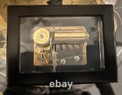 Reuge music box SAINTE-CROIX 1855 36Ls. Black color and B-10cm, L-13.5cm, H-5cm