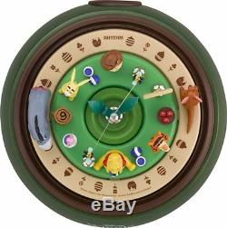 Rhythm clock Disney Winnie the Pooh Table clock Music Box 4RH787MC05 with Tracking