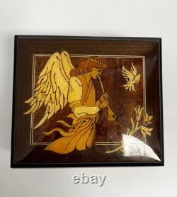 Rita Ford Music Boxes Angel Swiss Reuge Movement Italy Made Wood Music Box