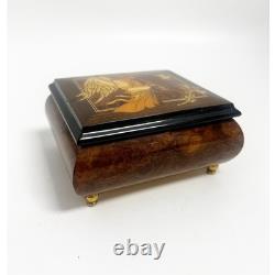 Rita Ford Music Boxes Angel Swiss Reuge Movement Italy Made Wood Music Box