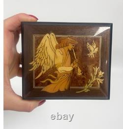 Rita Ford Music Boxes Angel Swiss Reuge Movement Italy Made Wood Music Box
