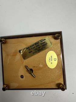 Rita Ford Music Boxes Angel Swiss Reuge Movement Italy Made Wood Music Box
