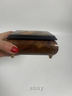 Rita Ford Music Boxes Angel Swiss Reuge Movement Italy Made Wood Music Box
