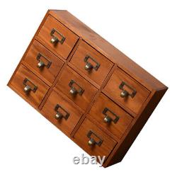 Rustic Card Catalog Drawers Storage Box Music Jewelry Bedside Table Rings