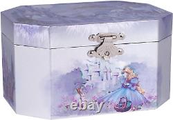 S Purple Castle Ballerina Swan Lake Music Jewelry Box