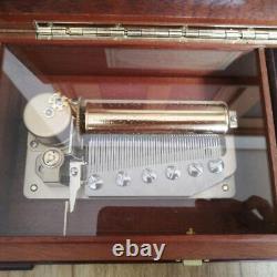 SANKYO Music Box 50 Notes Orpheus 50 Mahogany High Quality Collectible