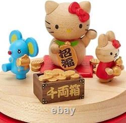 SANRIO Wooden Music Box Hello Kitty Lucky charm with La Vie En Rose New JP